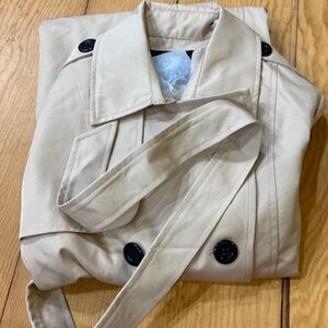 Tan women’s brand new rain jacket from Amazon in xs